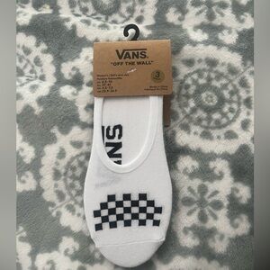 NWT Vans No Show Socks Pack of 3, Grey, White, Black